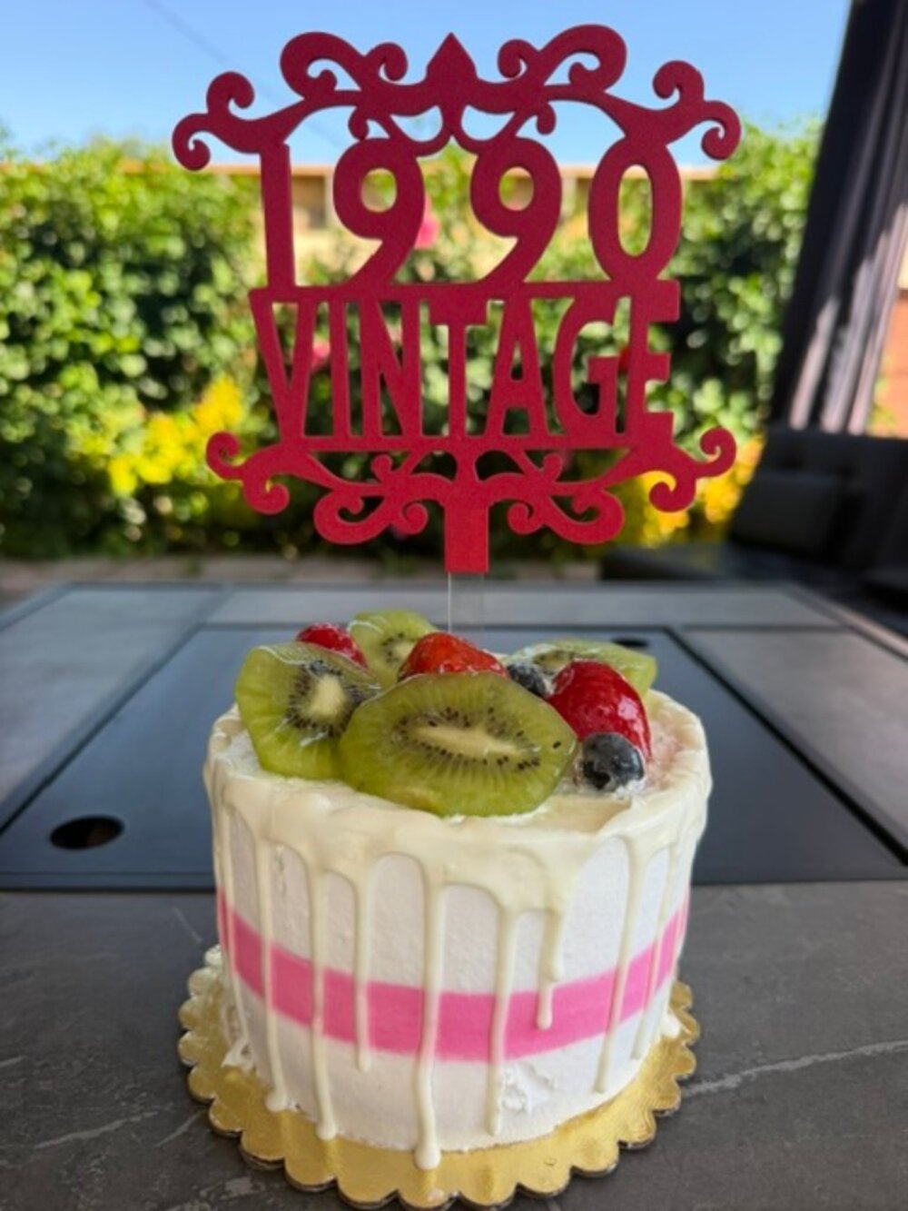 1990 Vintage Cake Topper